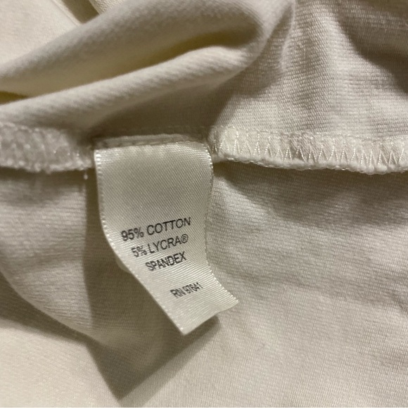 J Jill Cream 3/4 Sleeve Keyhole Tee Shirt - Picture 4 of 4